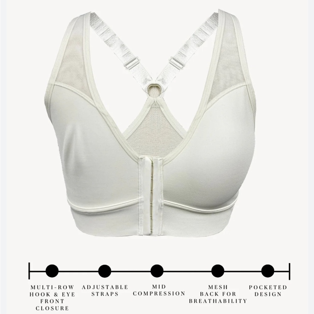 AnaOno Bianca Pocketed Front Closure Sports Bra - Picture 2 of 13